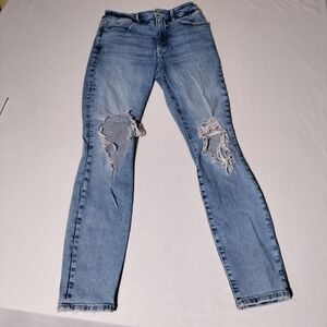 Good American Gl873t Indigo007 Distressed Skinny Jeans Size 4 / 27 (26"x28.5")